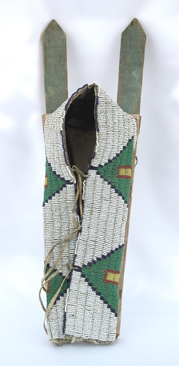 Cradle Board; Sioux, Beaded Hide.