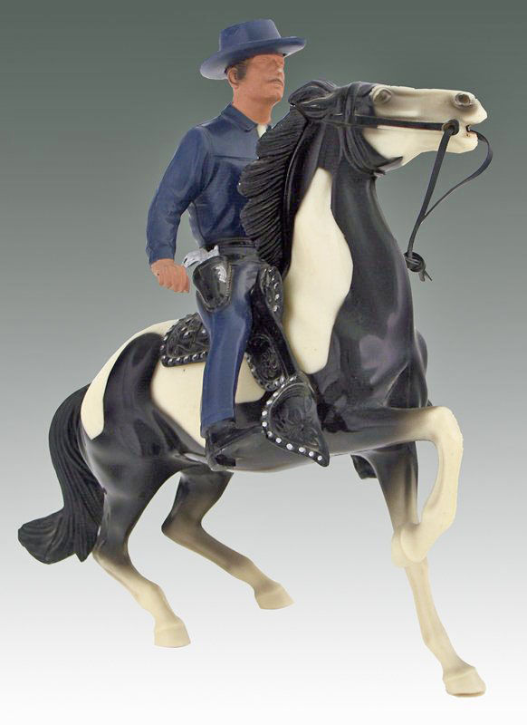 Figure Hartland Western Gunfighter Paladin on Black Pinto