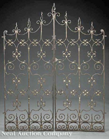 Spanish style wrought iron gates