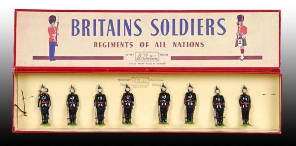 A Britains No. 2090 Royal Irish Fusiliers set with 8 figures in the original box