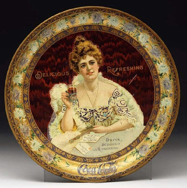 Coca-Cola 1903 Hilda Clark serving tray