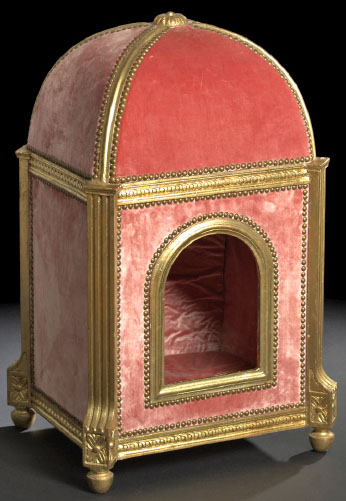 Louis XVI style domed dog's bed/pet house