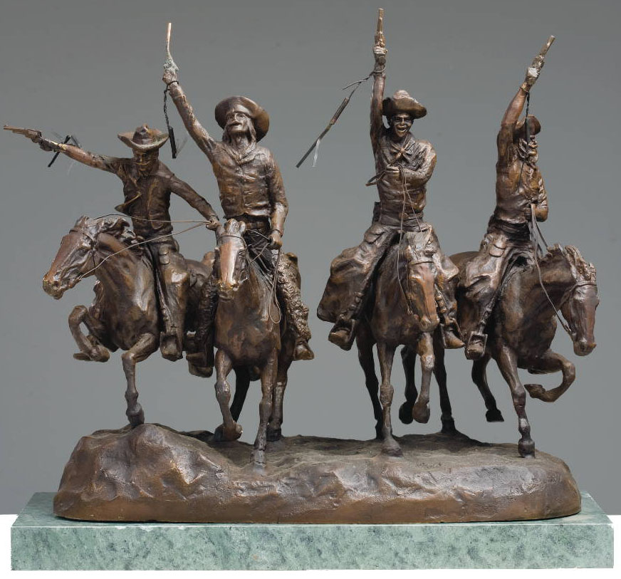 Bronze Sculpture; Remington (Frederic Sackrider), after, Coming Through