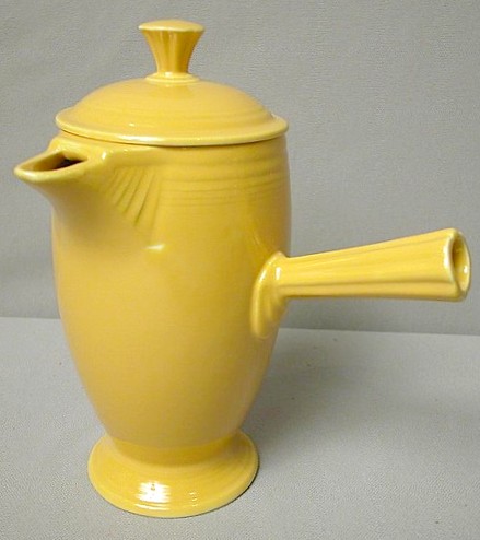 Fiesta yellow demitasse coffee pot Fiesta yellow demitasse coffee pot