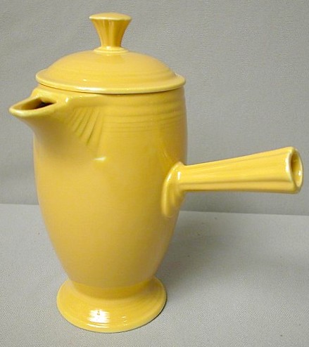 Fiesta yellow demitasse coffee pot