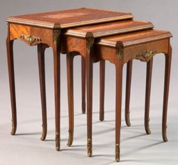 Louis XV style nesting tables, early 20th century