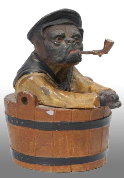 Inkwell; sailor dressed dog in tub