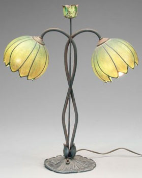 Loevsky & Loevsky art glass table lamp