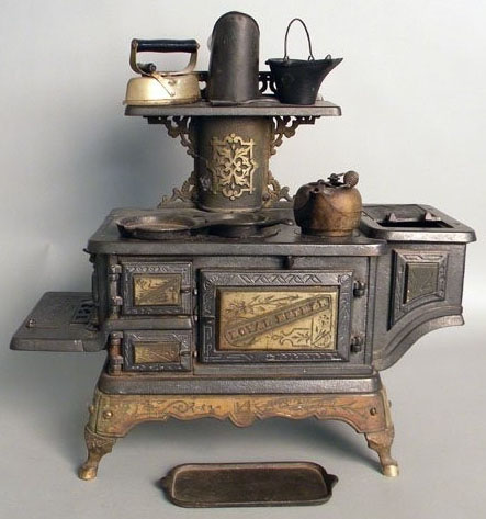 Cast iron Royal Esther toy stove by the Mt. Penn Stove Works