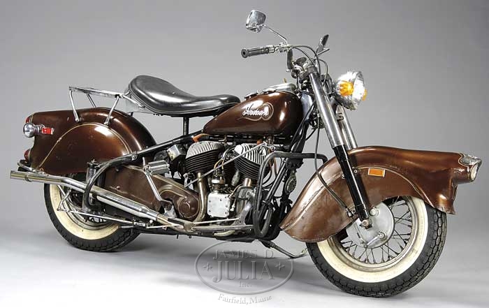 Motorcycle; Indian Chief Blackhawk, 1951, Modified.
