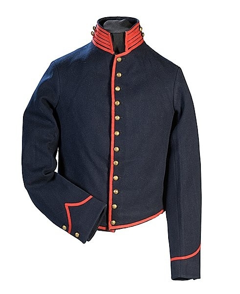 A Civil War Union regulation artillery shell jacket made by the Cincinnati Depot