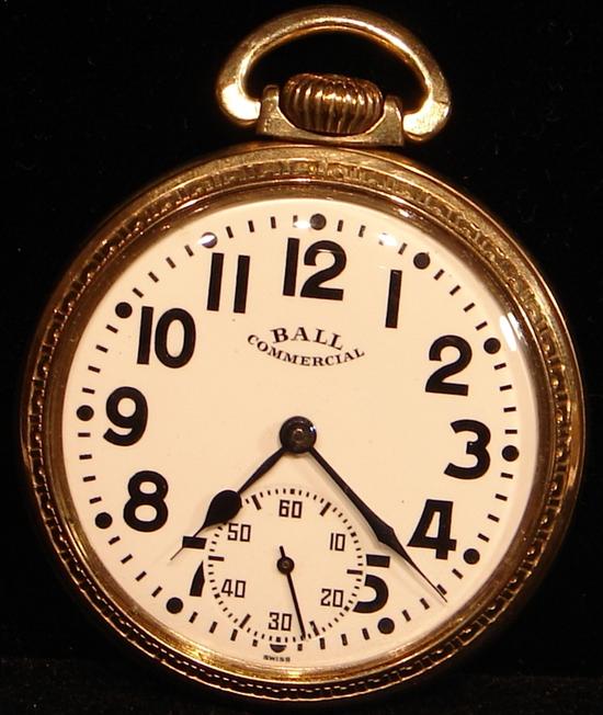 WatchPocket; Ball Watch Co, Commercial, 17 Jewel, Open Face, Star Case.