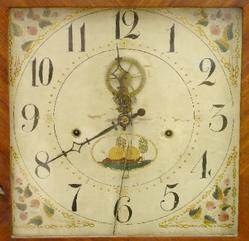 , An Eli Terry pillar and scroll shelf clock, label for Eli Terry 