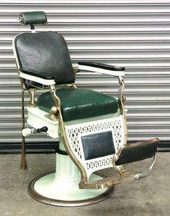 Barber Chair Koch Theo Art Deco Enamel Nickel Plate