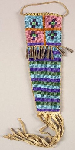 Northern Plains Cree beaded hide knife case