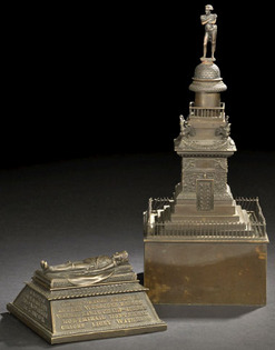 French patinated bronze funerary monument of the Emperor Napoleon I