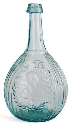 flask calabash gi 107 jenny lind fislerville glass works aqua fislerville glass works