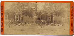Anthony [E. & H. T. Anthony & Co] Civil War view [stereoview photograph], 2507, (Negative by Brady) Wounded at Fredericksburg, Virginia