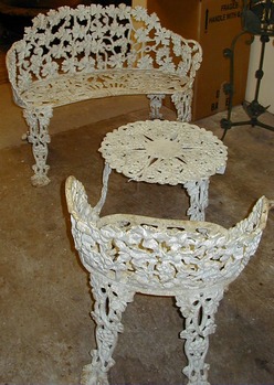 Garden Furniture; Cast Iron, Atlanta Stove Works, Chairs, Sofa, Table
