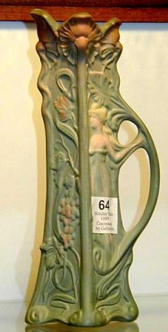 Weller Pottery; Art Nouveau, Ewer, 9 inch.