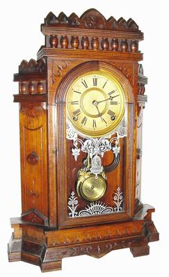 Mantel Clock; Gilbert, 'Altai', Parlor, circa 1885, 20 inch.