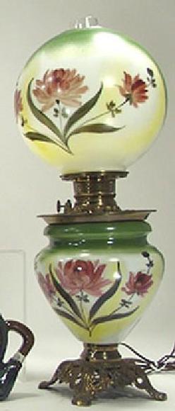Parlor Lamp; Gone With the Wind, Floral Decoration.