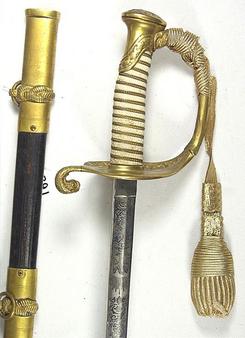 u.s. navy civil war presentation officer sword