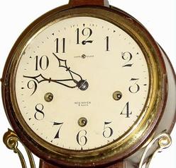 Banjo Clock; New Haven, Whitney, 8-Day, 31 inch.