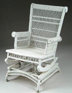 rolled rocking wicker cane arms seat chair values current