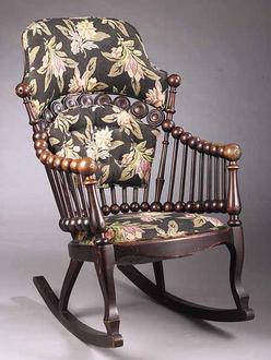 Download Furniture: Chair-Rocking; Victorian, Hunzinger, Walnut ...