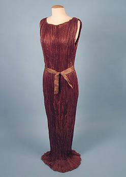 Gown-Evening; Fortuny, Delphos, Silk, Pleated, Sleeveless, Stenciled ...