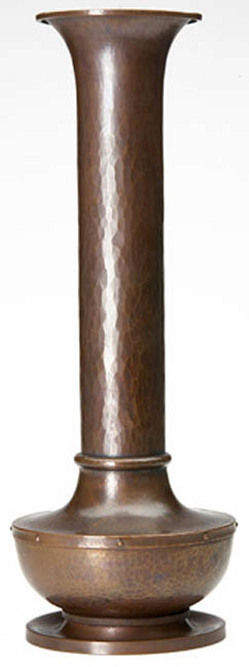 Vase Arts Crafts Roycroft Hammered Copper American Beauty