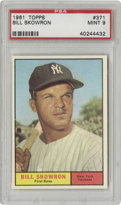 baseball card topps 1961 skowron bill 371 new baseball card condition chart