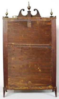 Shelf Clock; Ives (Chauncey), Pillar & Scroll, Mahogany Case, Church ...