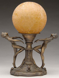 art deco nude lamp Art deco nude lamp