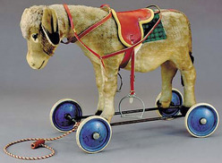 steiff donkey on wheels value