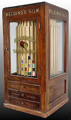 Cabinet; Spool, Belding Bros, Revolving, 3-Drawers, Glass ...