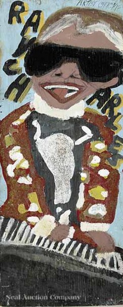 Williams, Chuckie; Mixed Media Painting, signed, 2Sided, Ray Charles ...