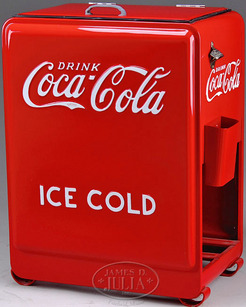 Coca-Cola; Cooler, Westinghouse Junior, Drink Coca-Cola Ice Cold ...