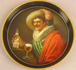 Tray-Serving; Olympia Beer, Cavalier Holding Bottle, 12 inch.