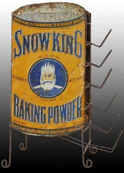 Advertising-Food; Snow King Baking Powder, Bag Rack, Tin, Wire Frame ...