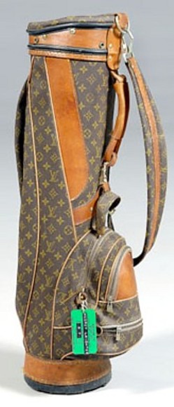 Golf; Bag, Louis Vuitton, Leather, Brass Mounts.