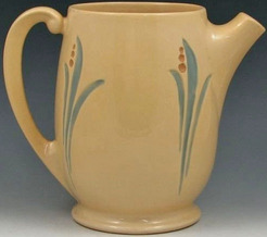 Roseville Pottery; Utility Ware, Pitcher, Lily of the Valley, Cream, 7