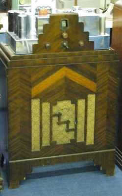 Radio; EH Scott, Napier Consolette, Art Deco Case.