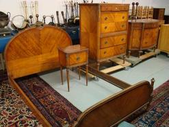 Furniture Suite Bedroom Art Deco Bed Tall Low Chests