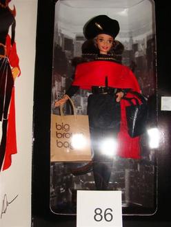 Barbie Accessory Brown Bloomingdales Paper Shopping Bag Donna Karan New 
