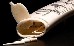 Cribbage Board; Eskimo, Tiulana (Paul), Walrus Tusk, Bears & Seals, 18