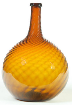 Pattern Molded Glass; Bottle, Globular, Zanesville, 24 ...