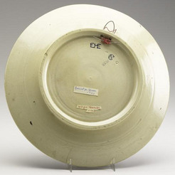 Download Newcomb College Pottery; Elliot (Esther Huger), Charger, Cactus Blossoms, 13 inch.