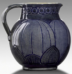 Download Newcomb College Pottery; Wells (Sabina Elliot), Milk Pitcher, Abstract Floral, 6 inch.